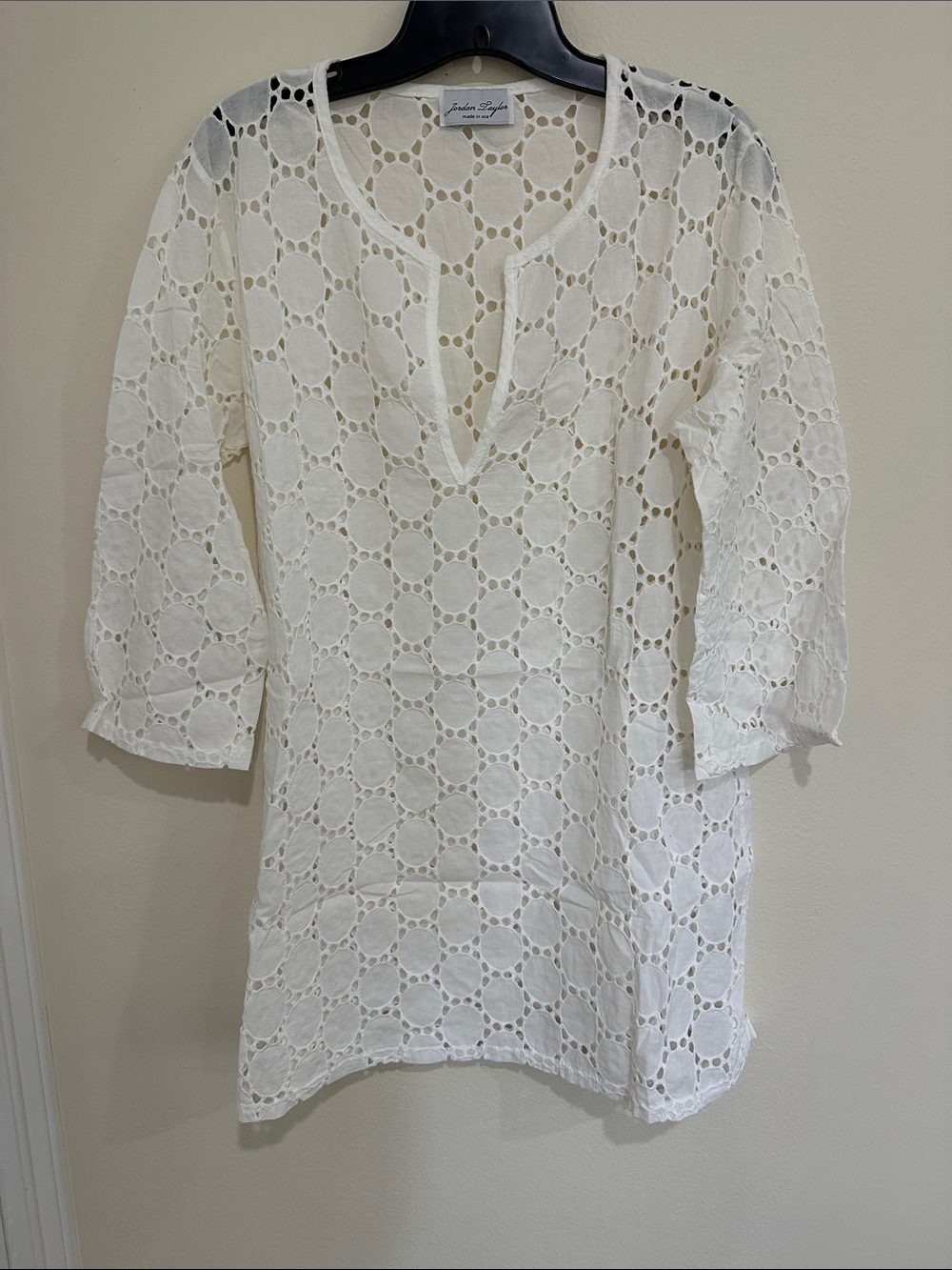 Jordan Taylor Cream Eyelet Top